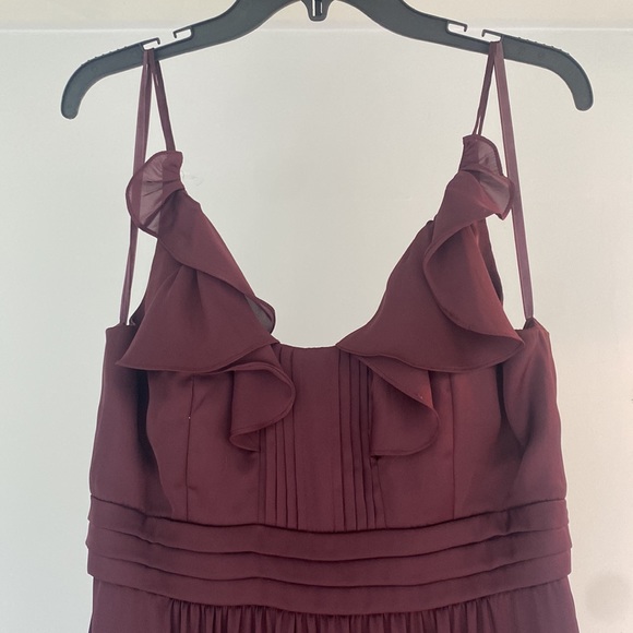 Burgundy BCBG Silk Ballgown - Picture 2 of 7